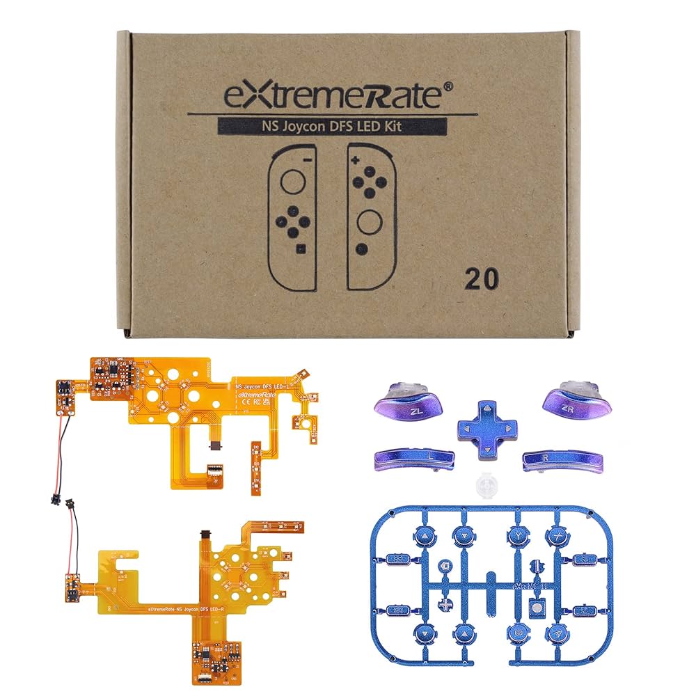 Amazon.co.jp: eXtremeRate Switchに対応用ジョイコンDFS LED